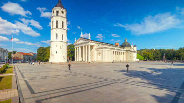 Cathedral Square In Vilnius, Lithuania