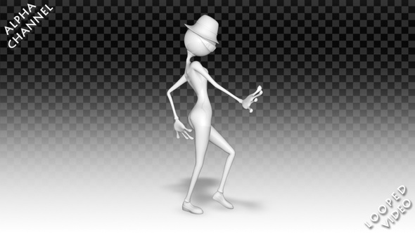 3D Woman Character - Cartoon Energetic Dance