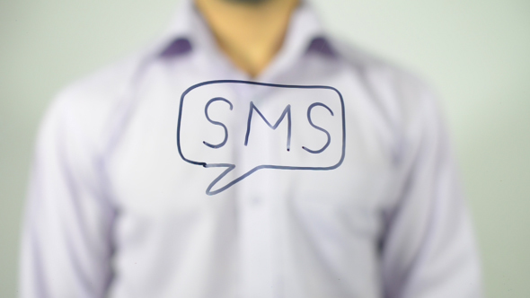 SMS, Illustration on Transparent Screen