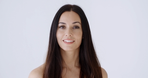 Beauty Portrait Of a Smiling Vivacious Woman