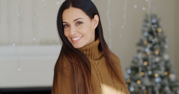 Stylish Attractive Young Woman In Her Living Room alt
