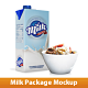 Milk Box Package Mockup - GraphicRiver Item for Sale
