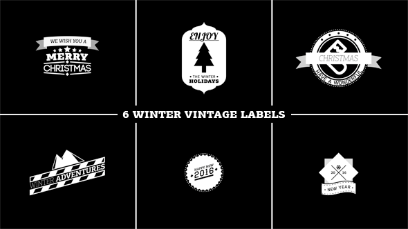 Winter Vintage Labels