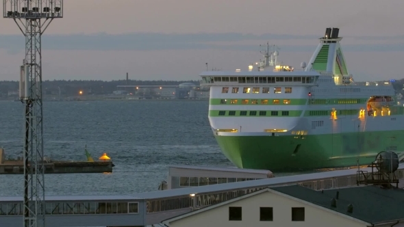 Passenger Ferry Entering To Port  alt