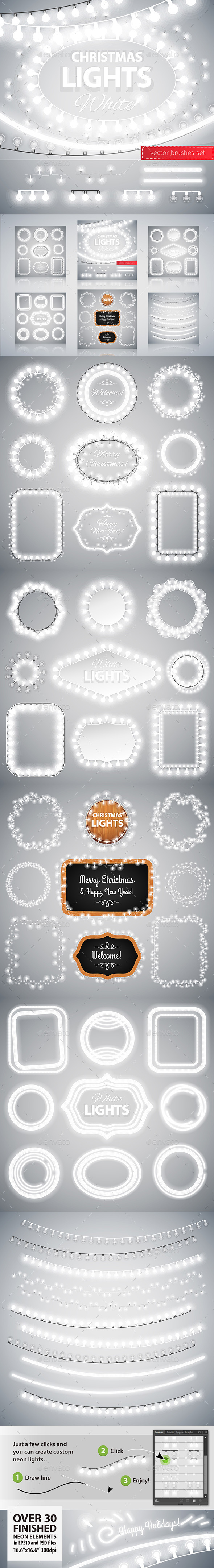 White Christmas Lights Decoration Set