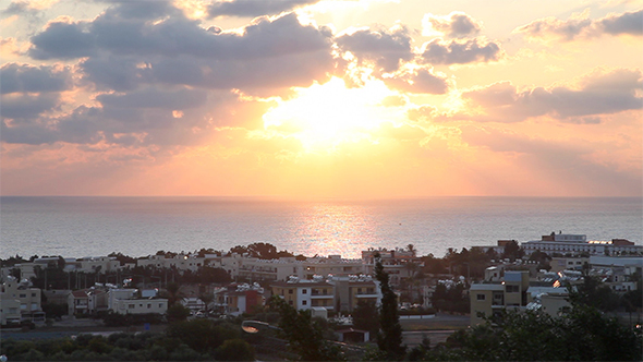 Pafos City Sunset, Cyprus