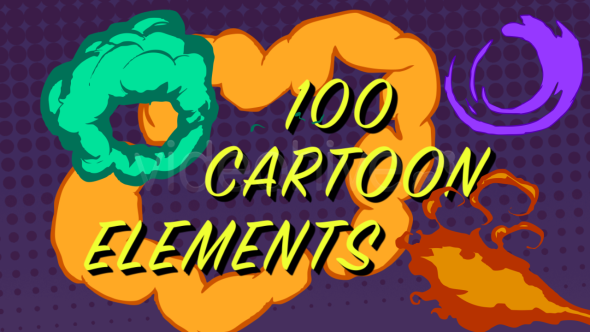 100 Cartoon Elements