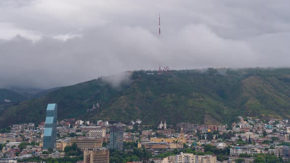 Foggy And Rainy City Time-Lapse