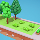 Low poly trees bushes flowerbeds - 3DOcean Item for Sale