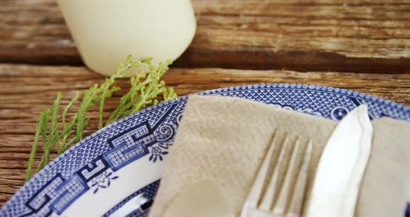 Various cutlery on wooden table 4k