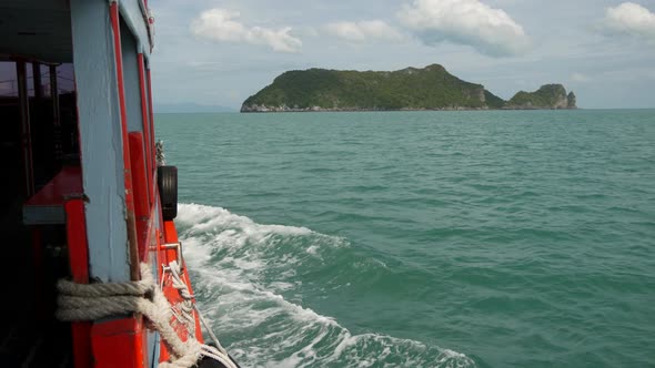 Group of Islands in Ocean at Ang Thong National Marine Park Near Touristic Samui Paradise Tropical