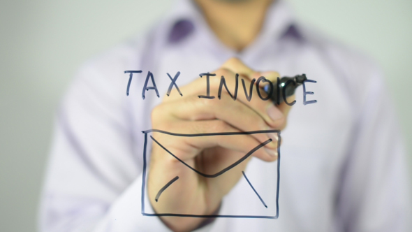 Tax Invoice, Envelope Concept Illustration