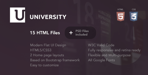 University – Education HTML Template