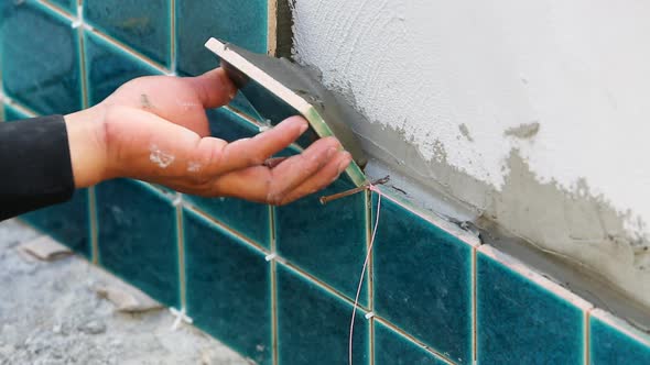 Wall Tile Installation For House Building 6