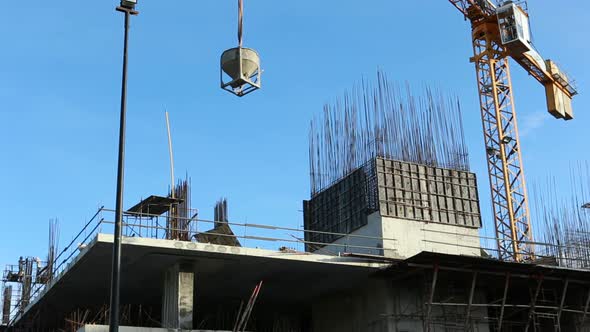 Crane Working In Construction Site 1