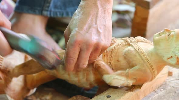 Hand Of Carver Carving Wood 5