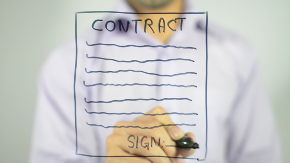 Contract, Signing Concept Illustration (2 in 1 )