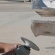 Worker Sanding Yachts Mast With Angle Grinder - VideoHive Item for Sale