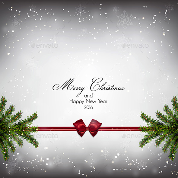 Christmas Background With Fir Branches