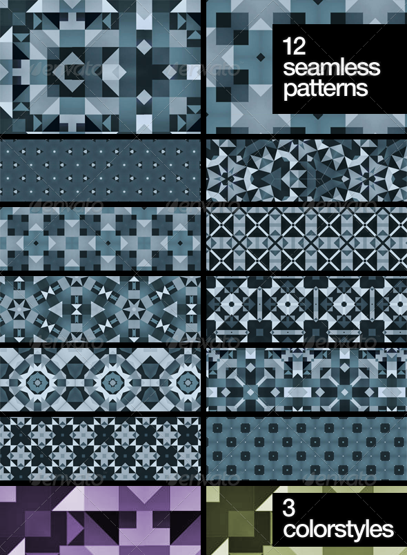 Abstract Snowflakes Patterns