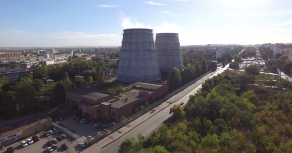 Heating Plant Aerial View alt