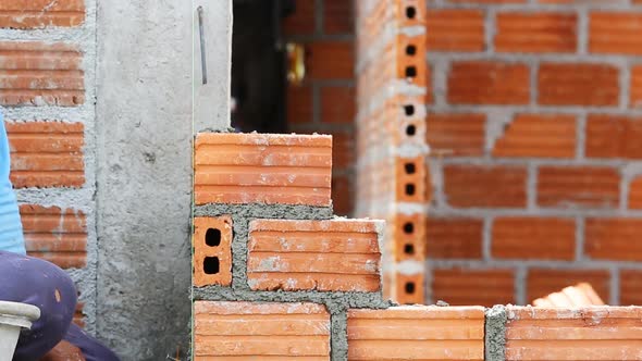 Brick Wall Construction For House Building 5