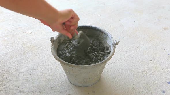 Cement Mixing For House Building 1