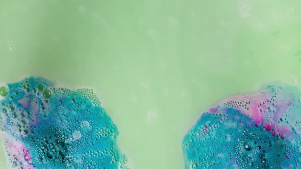 Bath Bomb in Water Closeup