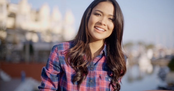 Happy Woman On The Street alt