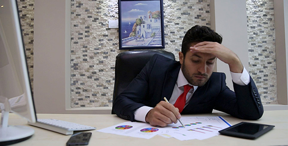 Bored And Tired Office Worker alt