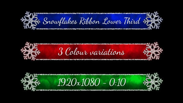 Snowflakes Ribbon Lower Third
