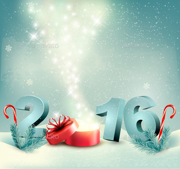 Happy New Year 2016 New Year Design Template