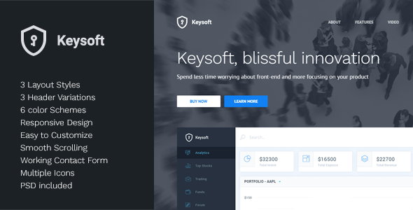 KeySoft - Software Landing Page