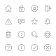Basic Interface Line Icons - GraphicRiver Item for Sale