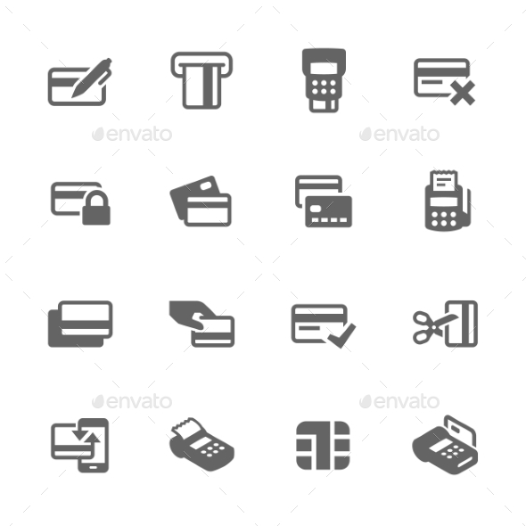 Simple Credit Cards Icons