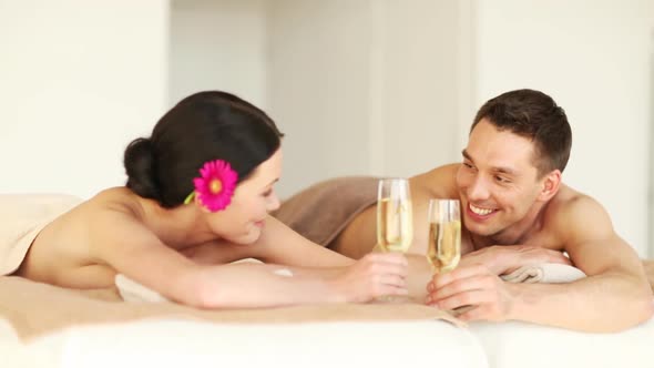 Happy Couple Relaxing In Spa Salon 6 alt