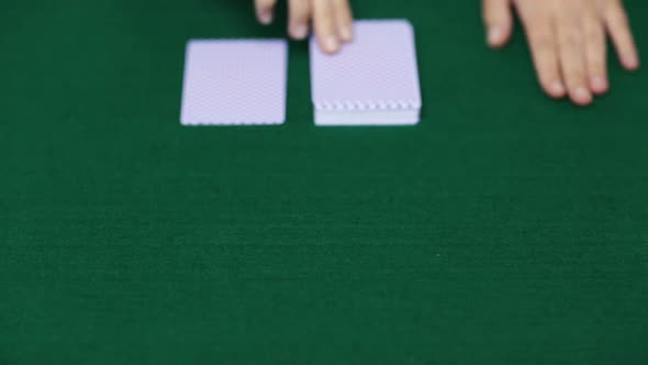 Holdem Poker Dealer With Playing Cards 1