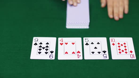 Holdem Poker Dealer With Playing Cards 12