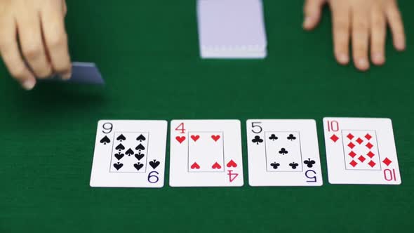 Holdem Poker Dealer With Playing Cards 15
