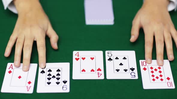 Holdem Poker Dealer With Playing Cards 16