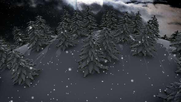 Trees Snowing Background