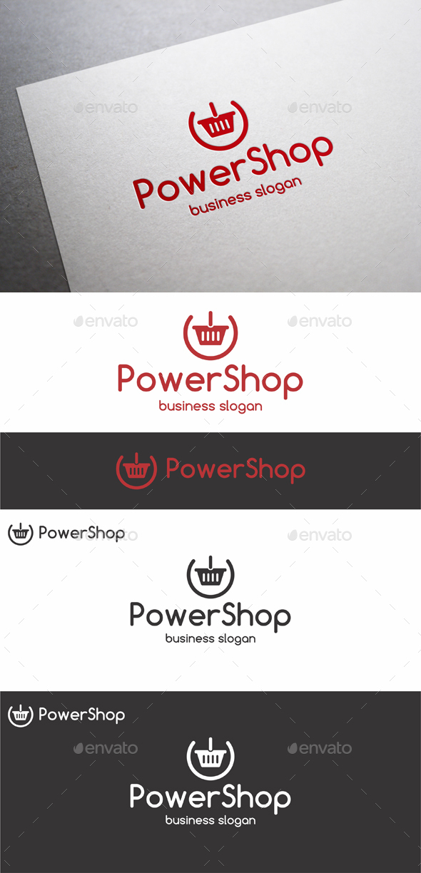Power Shop Cart Logo