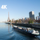 A View on Eiffel Tower in Paris and Seine River - VideoHive Item for Sale