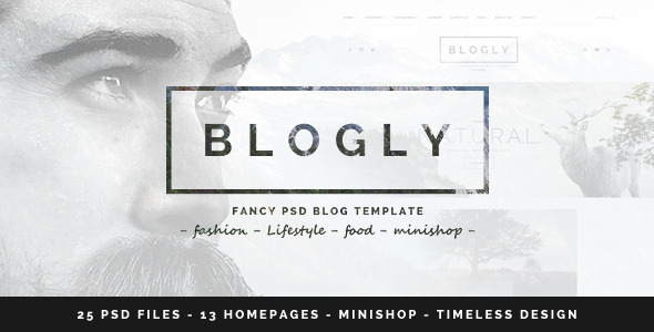  Blogly - Fancy PSD Blog Template