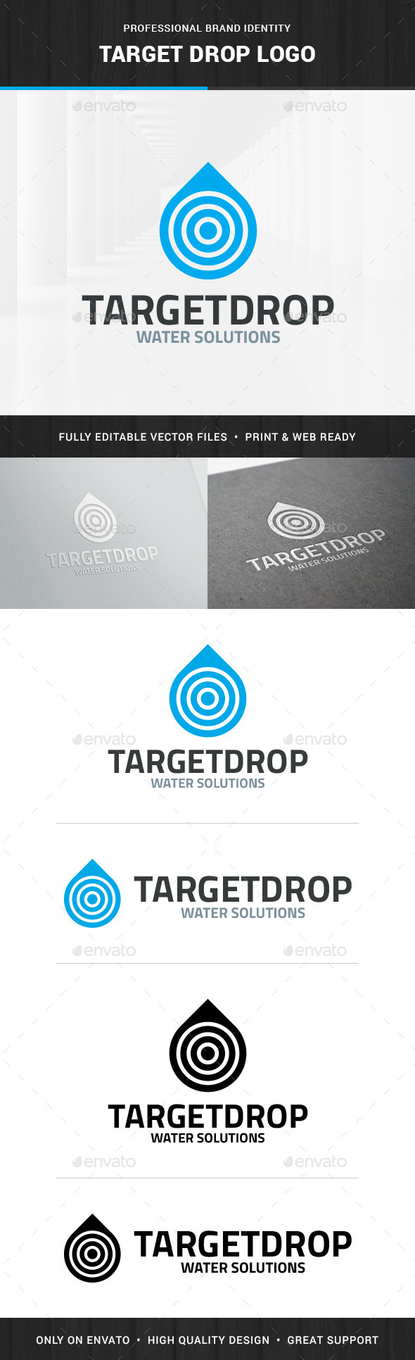 Target Drop Logo Template