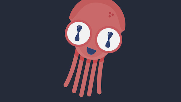 Happy Squid Logo Sting