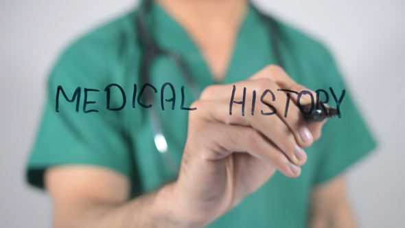 Medical History, Writing on Transparent Screen