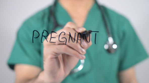 Pregnant, Writing on Transparent Screen