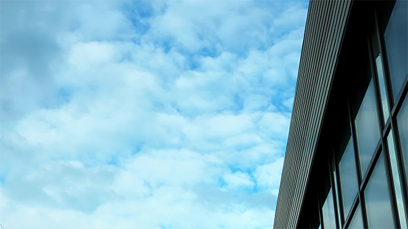   Clouds Against the Sky Displayed in the Building