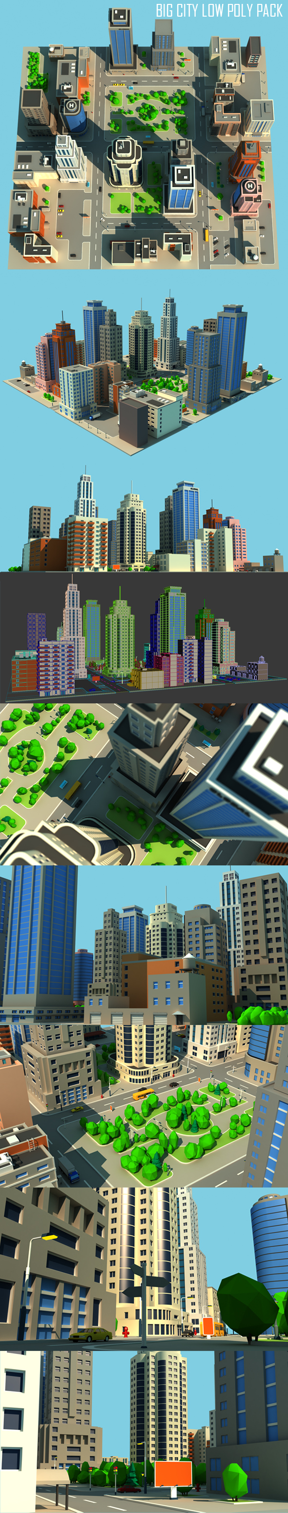 Big City Low Poly Pack